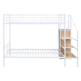 Bunk Bed With Lateral Storage Ladder And Wardrobe - Furniture Home Direct
