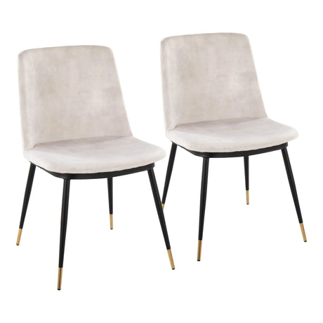 Wanda - Contemporary Chair (Set of 2) - Black / Beige - Furniture Home Direct