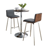Mason - 3 Piece Swivel Mid Century Modern Counter Height Dining Set With Adjustable Table - Furniture Home Direct