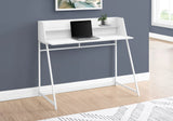 Computer Desk For Home Office, Laptop, Storage Shelves, Marble Look Contemporary & Modern - Furniture Home Direct