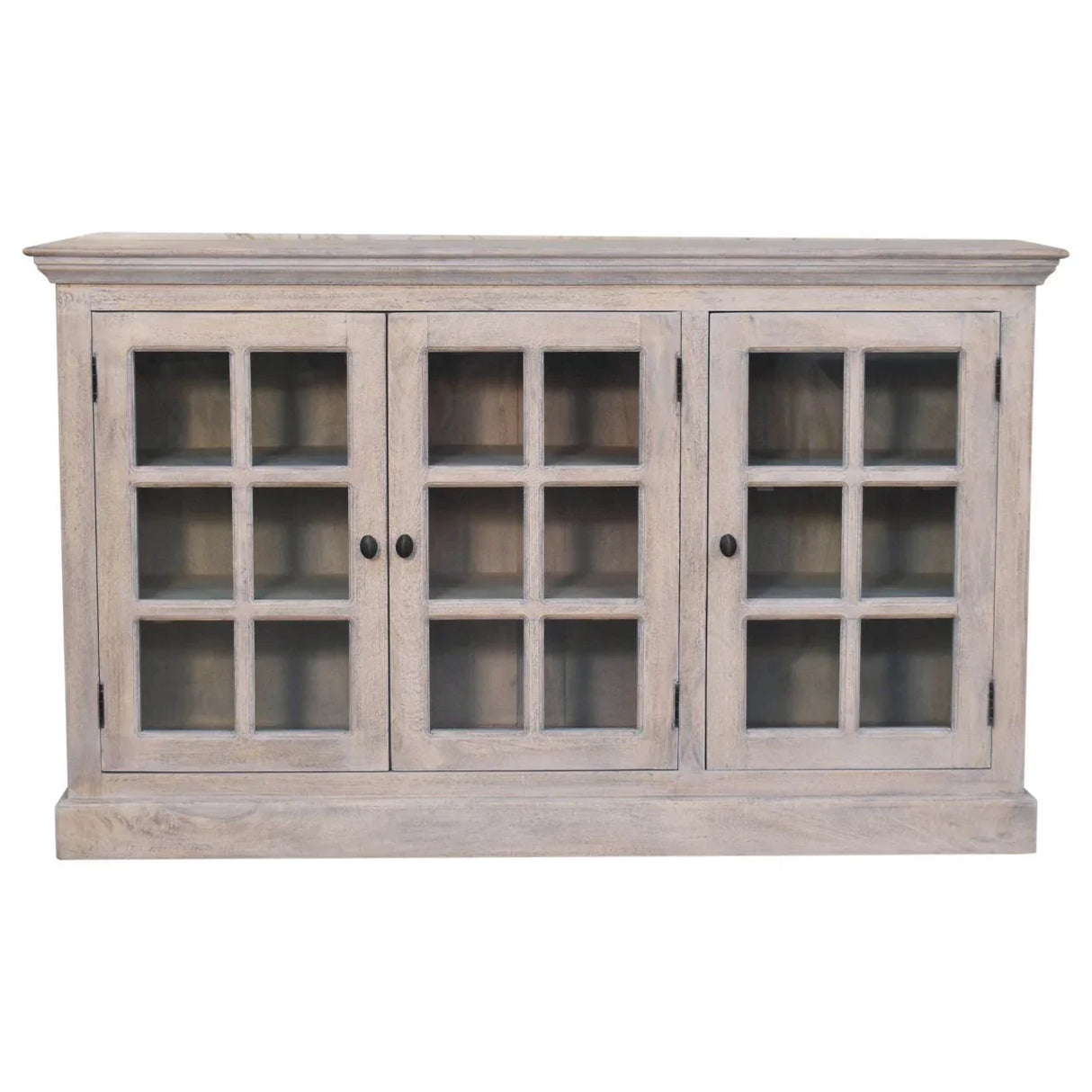 Triple Glazed Cabinet - Gray - Furniture Home Direct