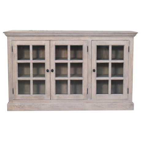 Triple Glazed Cabinet - Gray - Furniture Home Direct
