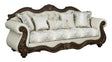 Pierce - Sofa With 5 Pillows - Beige / Cherry - Furniture Home Direct