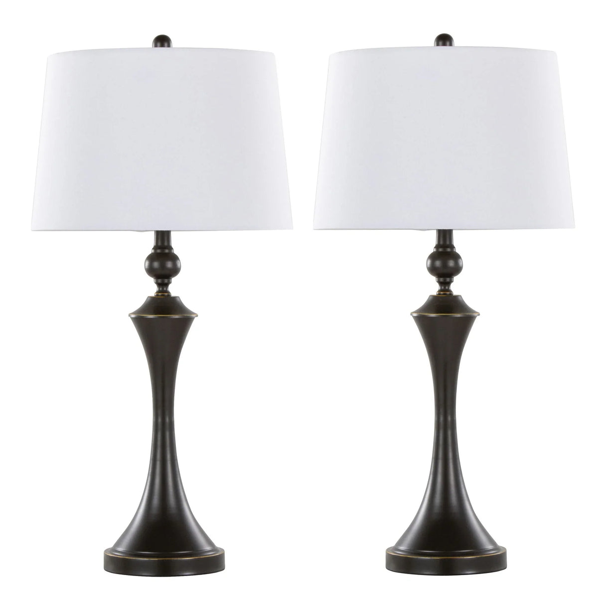 Flint - Contemporary Table Lamp Built In USB Port (Set of 2) - Furniture Home Direct