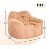 Beanbag Sofa Chair With Armrests Stuffed High Density Foam - Furniture Home Direct