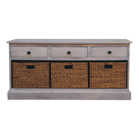 Acid - Basket Storage Cabinet - Gray Ash - Furniture Home Direct
