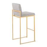 Fuji - Contemporary Design High Back Barstool (Set of 2) - Furniture Home Direct