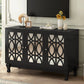Modern Mirrored TV Stand, 3 Adjustable Shelves For Living Room - Furniture Home Direct