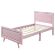 Twin Platform Bed Frame Mattress Foundation With Headboard And Wood Slat Support - Furniture Home Direct