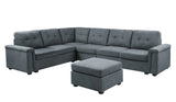 Isla - Fabric Sectional Sofa With Ottoman - Furniture Home Direct