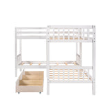 L Shaped Bunk Bed With Drawers - Furniture Home Direct