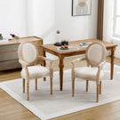 French Vintage Upholstered Fabric Dining Armchair (Set of 2) - Furniture Home Direct