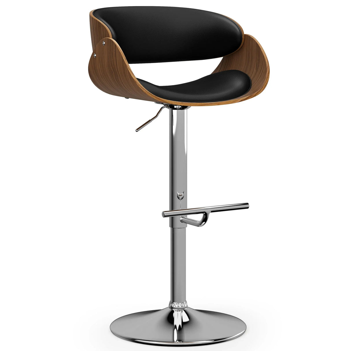 Amery - Mid Century Modern Adjustable Swivel Bar Stool - Furniture Home Direct