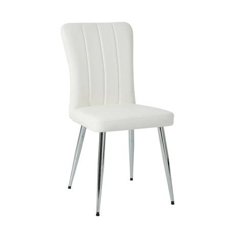 Modern Dining Chair With Electroplated Metal Legs (Set of 4) - Furniture Home Direct