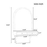 Floating Vanity Desk With Lighted Mirror And Drawers White - Furniture Home Direct