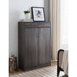 Shoe Storage Cabinet With Fives Shelves, Two Drawers, Fits 15 Pairs Of Shoes - Furniture Home Direct