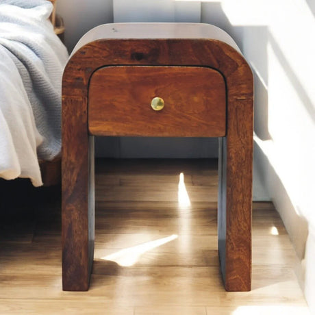 Mini Darcy - Nightstand With Curved Edges - Furniture Home Direct