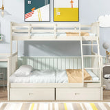 Bunk Bed With Ladder, And Safety Guard Rails - Furniture Home Direct