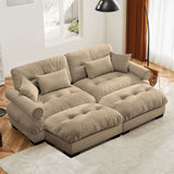 Super Comfort Oversized Modular Sectional Sofa With Movable Ottoman - Furniture Home Direct
