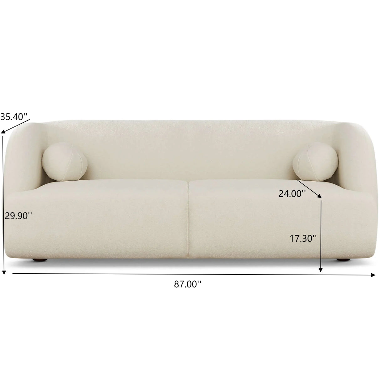 Anna - French Boucle Sofa - Furniture Home Direct