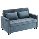 Pull-Out Sleeper Sofa With Reversible Backrest Cushion, Side Pockets, 2 USB Ports And A Phone Holder For Living Room - Furniture Home Direct