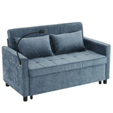 Pull-Out Sleeper Sofa With Reversible Backrest Cushion, Side Pockets, 2 USB Ports And A Phone Holder For Living Room - Furniture Home Direct