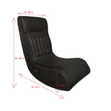 Foldable Gaming Chair With Onboard Speakers, LED Strip Lighting, Bluetooth, Vibration Massage, USB Charging Port - Black - Furniture Home Direct