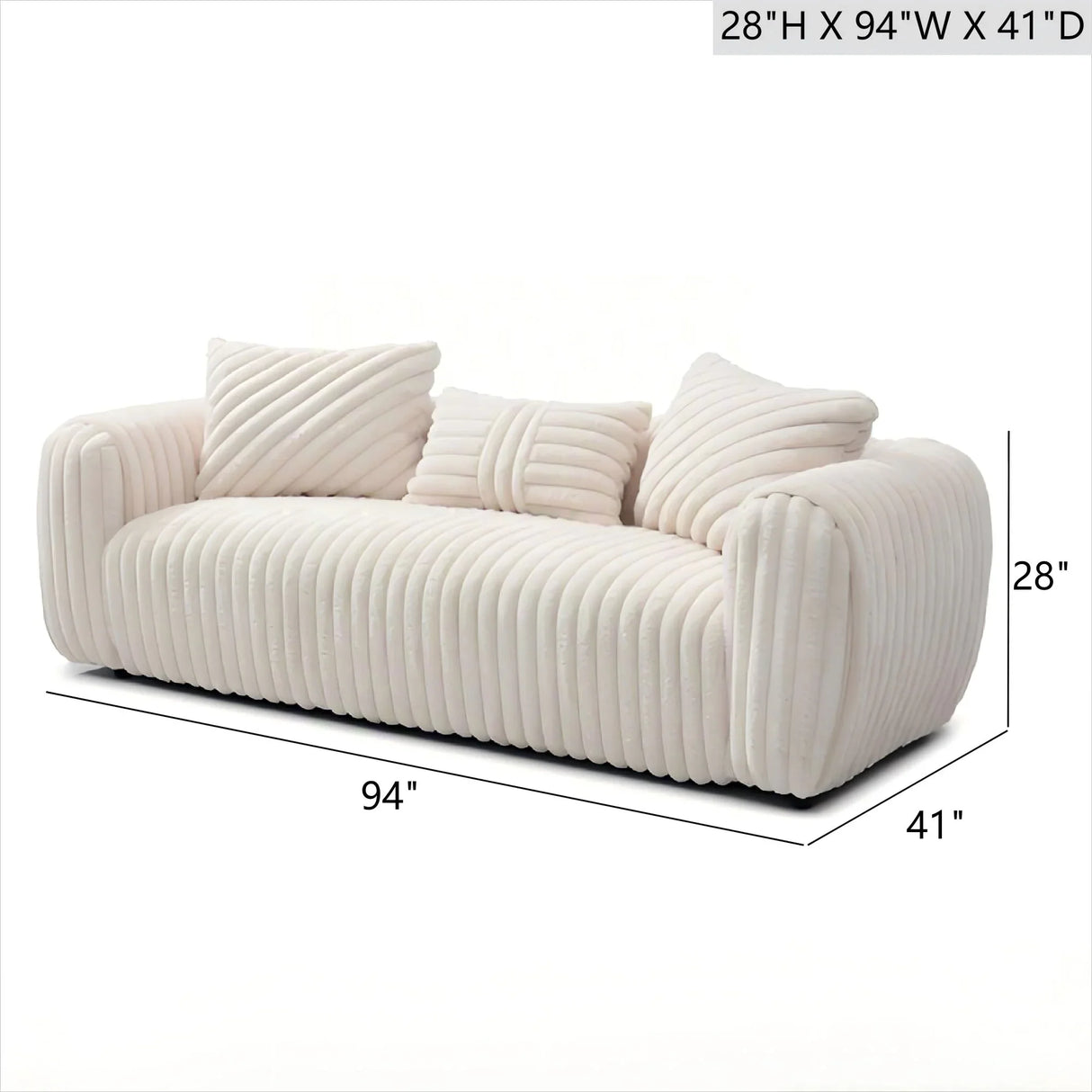 Cancun - Sofa - White - Furniture Home Direct