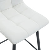 Counter Height Bar Stools Upholstered PU Leather White - Furniture Home Direct
