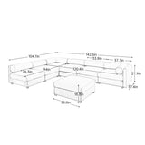 Modern Modular Sectional Sofa With Storag, Contemporary Cylindrical Design - Furniture Home Direct