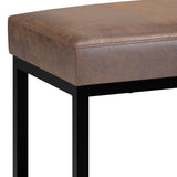 Reynolds - Small Bench - Distressed Chestnut Brown - Furniture Home Direct