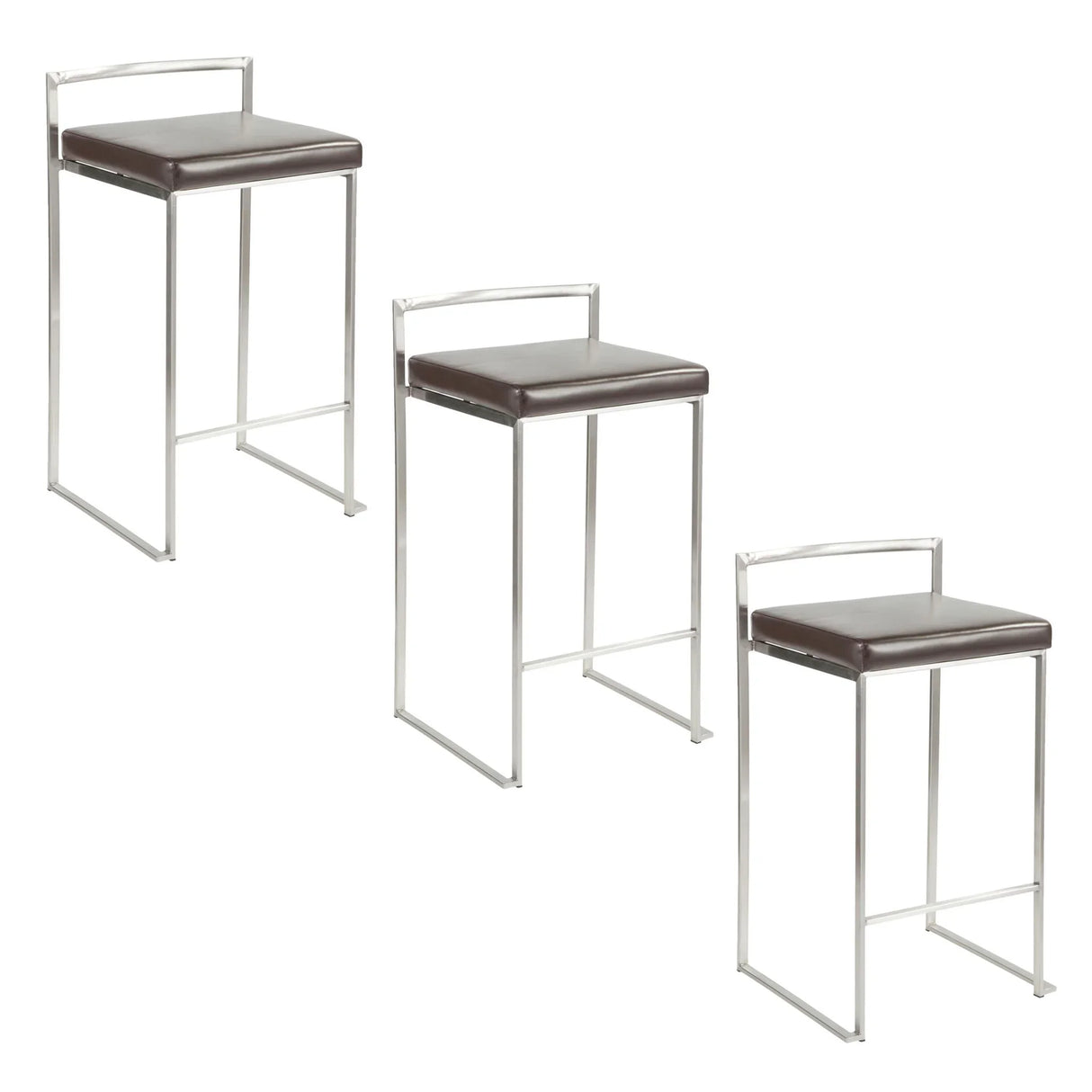 Fuji - Elegant Design Contemporary Stackable Counter Stool - Furniture Home Direct