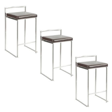 Fuji - Elegant Design Contemporary Stackable Counter Stool - Furniture Home Direct