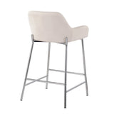 Daniella - Contemporary Fixed Height Counter Stool With Metal Legs (Set of 2) - Furniture Home Direct