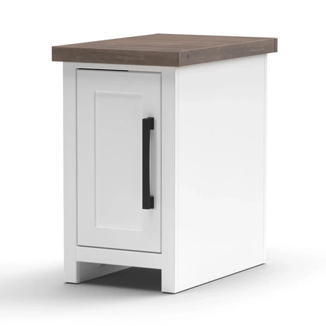 Hampton - Chairside Table - Jasmine Whitewash / Barnwood - Furniture Home Direct