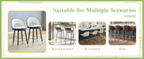 Bar Stool Set Modern Upholstered Two Tone White and Gray - Furniture Home Direct