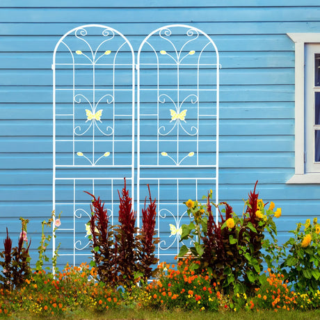 Garden Metal Trellis Rustproof Trellis For Climbing Plants Outdoor Flower Support - Furniture Home Direct