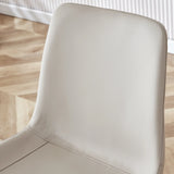 Dining Chairs Faux Leather Set Of 6 Modern Light Gray - Furniture Home Direct