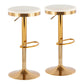 Dakota - Contemporary Upholste Adjustable Barstool (Set of 2) - Furniture Home Direct
