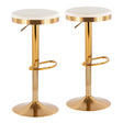 Dakota - Contemporary Upholste Adjustable Barstool (Set of 2) - Furniture Home Direct