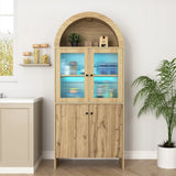 Modern Tech Inspired Dome Cabinet With LED Lighting - Furniture Home Direct