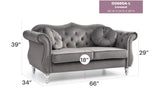 Stylish Flared Arm Loveseat - Furniture Home Direct
