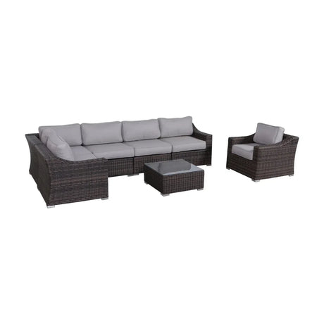 Outdoor Wicker Conversation Set With Cushions, All Weather - Furniture Home Direct