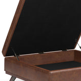 Owen - Multifunctional Square Coffee Table Storage Ottoman - Furniture Home Direct