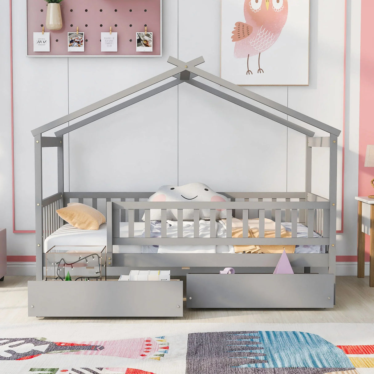 House Bed With 2 Drawers - Furniture Home Direct