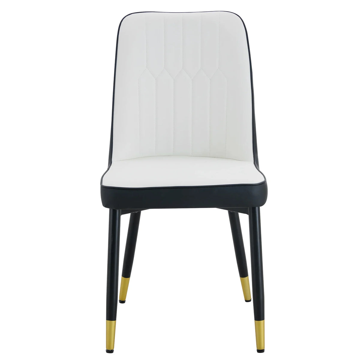 Dining Chairs Modern Two Tone Set of 4 White and Black - Furniture Home Direct