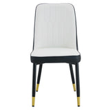 Dining Chairs Modern Two Tone Set of 4 White and Black - Furniture Home Direct