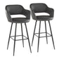Margarite - Contemporary Fixed Height BarStool With Square Footrest (Set of 2) - Furniture Home Direct