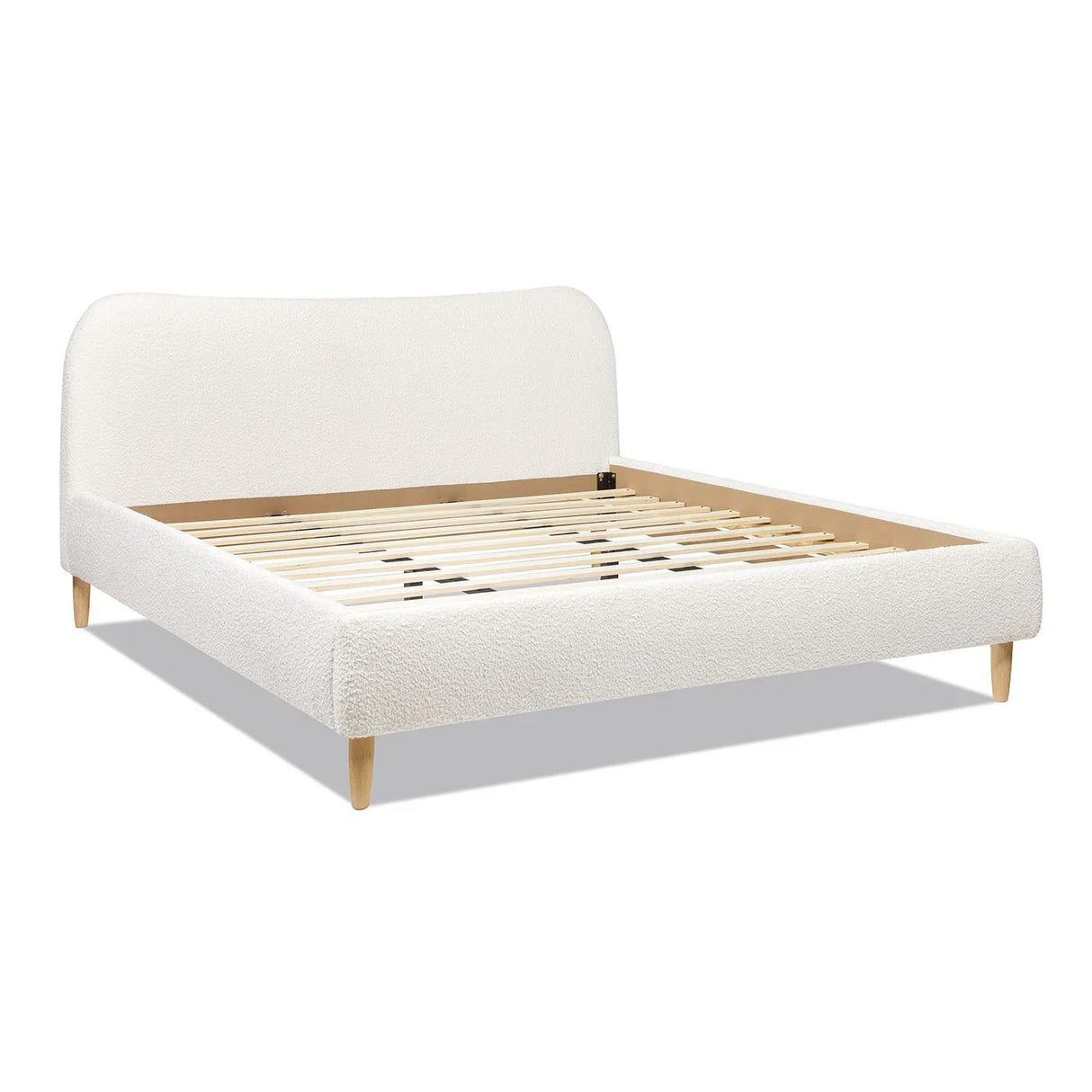 Roman - Curved Headboard Upholstered Platform Bed - Furniture Home Direct