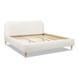Roman - Curved Headboard Upholstered Platform Bed - Furniture Home Direct
